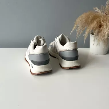 Adidasi dama casual albi cu gri 2532 N7-2